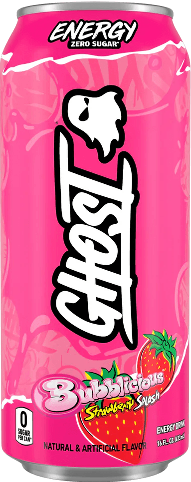 GHOST Energy Bubblicious Strawberry Splash